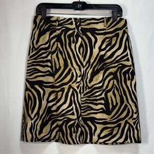 🛹 City Silk tiger animal print silk  Skirt: